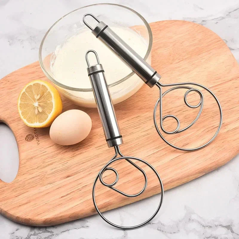 Robust Stainless Steel Danish Dough Whisk – Durable, Ergonomic Design for Versatile Baking & Cooking
