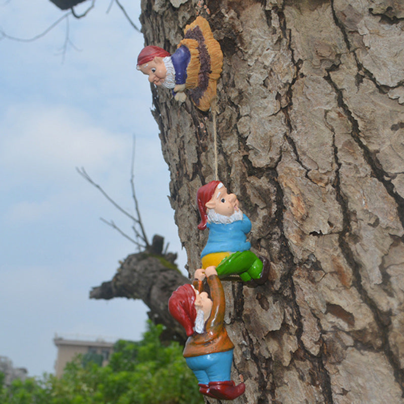Gnome Climbing Ornament