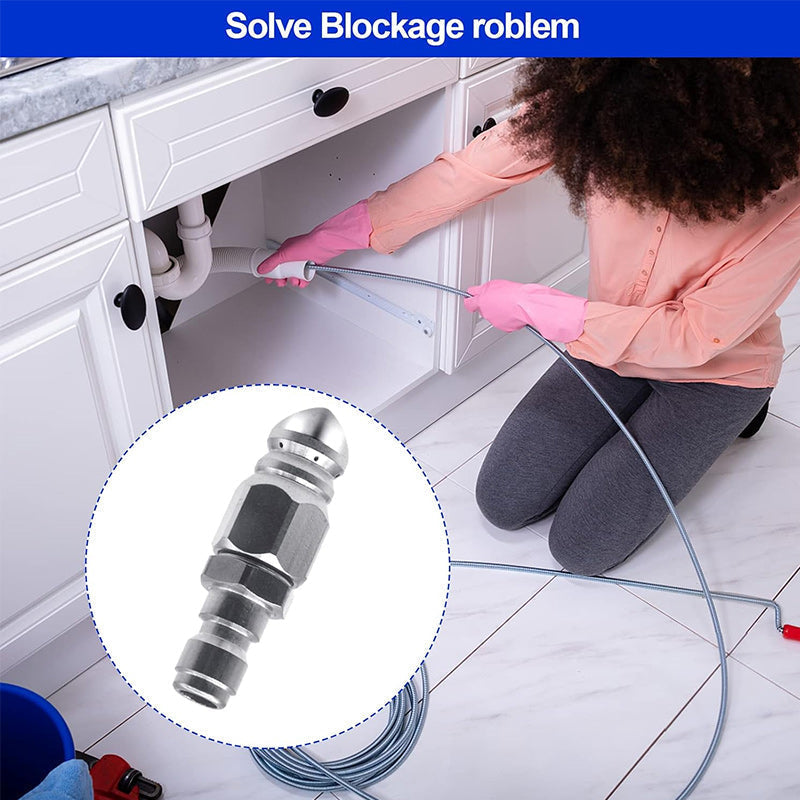 High-performance pipe cleaning and blockage attachment