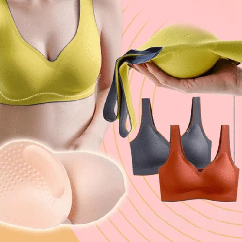 Latex seamless Push-Up bra