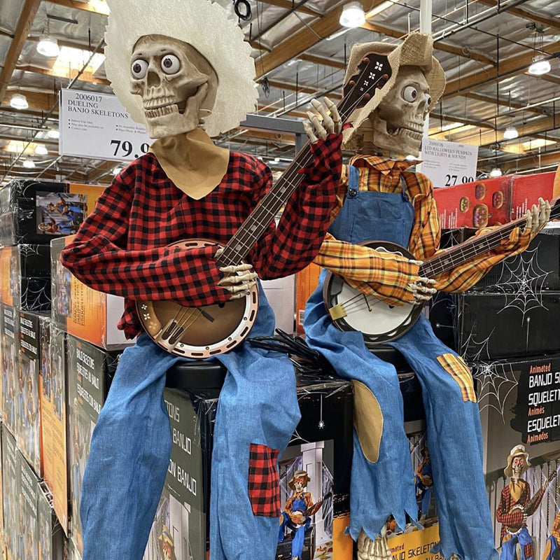 Funny Animated Duel Banjo Skeletons
