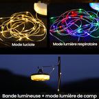 Portable, expandable, waterproof string lights for outdoor use