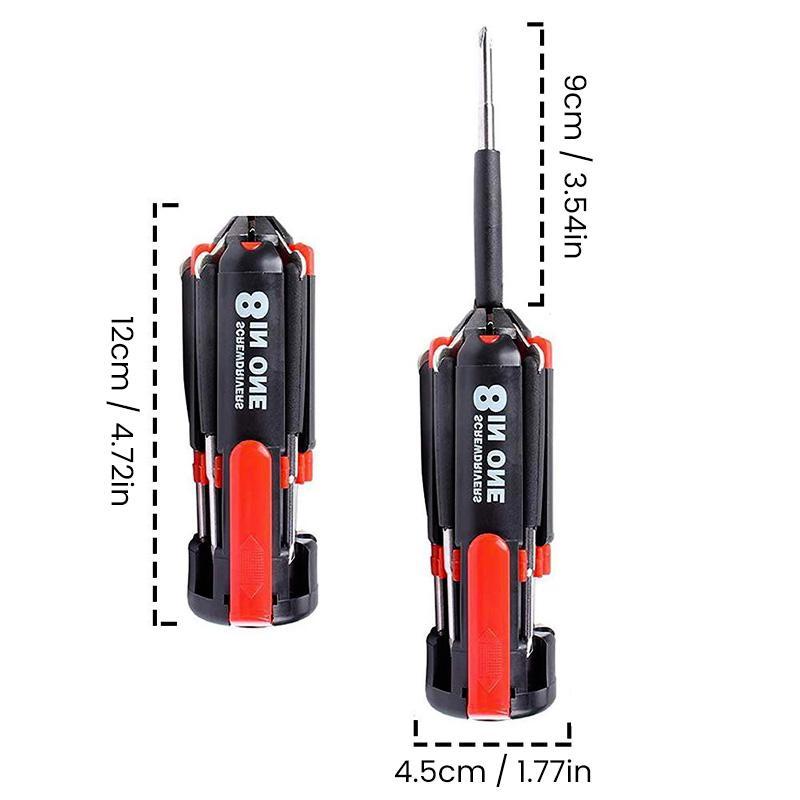 8 Screwdrivers in 1 Tool with Work Light and Flashlight
