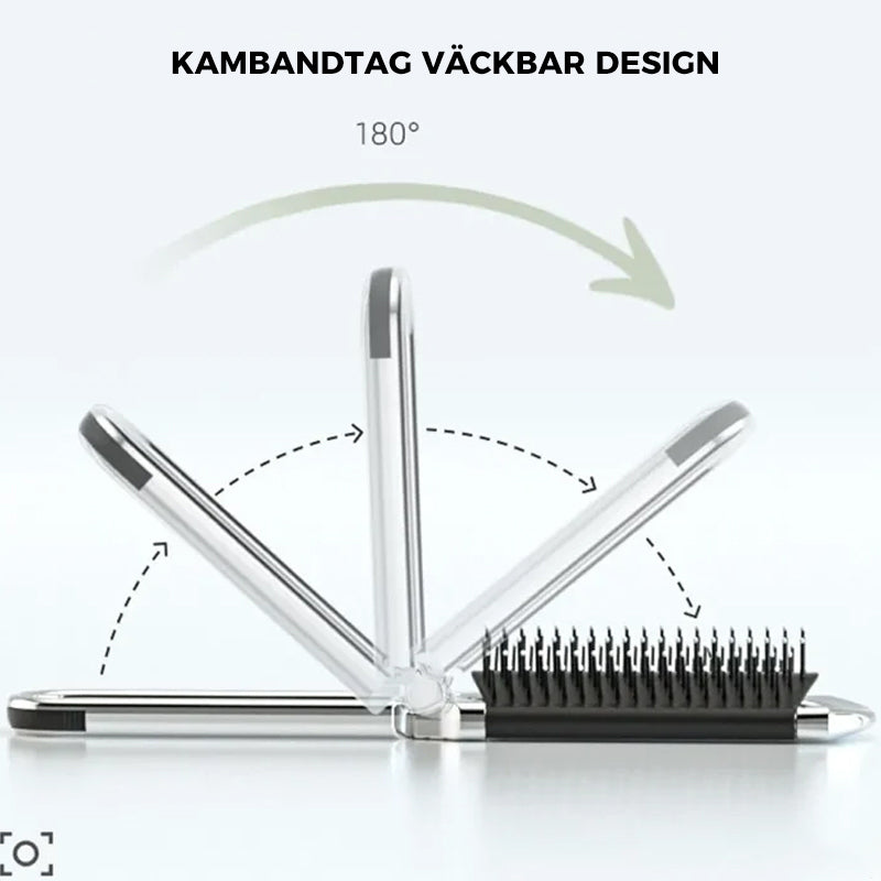 MirrorFlex Travel Mirror Hair Brush | Foldable & Compact | Practical Styling on the Go