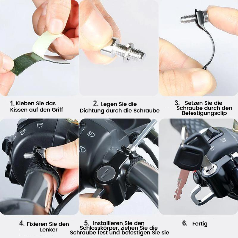 Multifuntional motorcycle helmet security lock