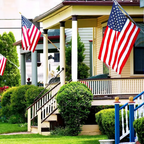 American Flag Heavy Duty Nylon Embroidered Stars Outdoor Brass Grommets