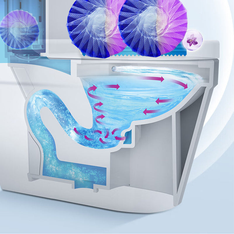 Two-colored concentrated toilet cleaning block
