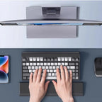 Keyboard wrist rest with desk divider box
