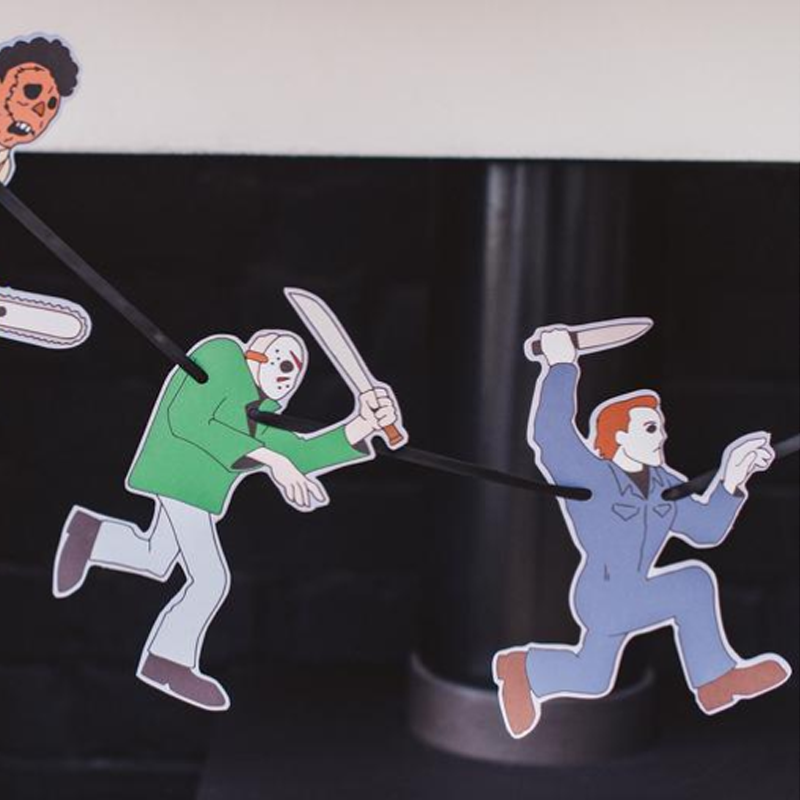 Halloween Santa Carla Vampire Garland Horror Decoration