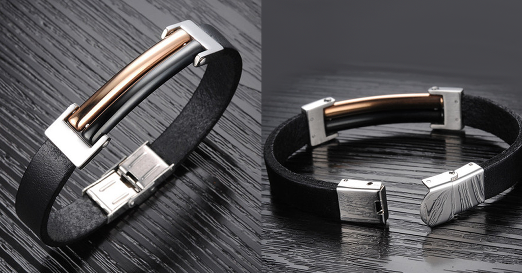 Dual Tone Korean Style Men's Bracelet made of Stainless Steel