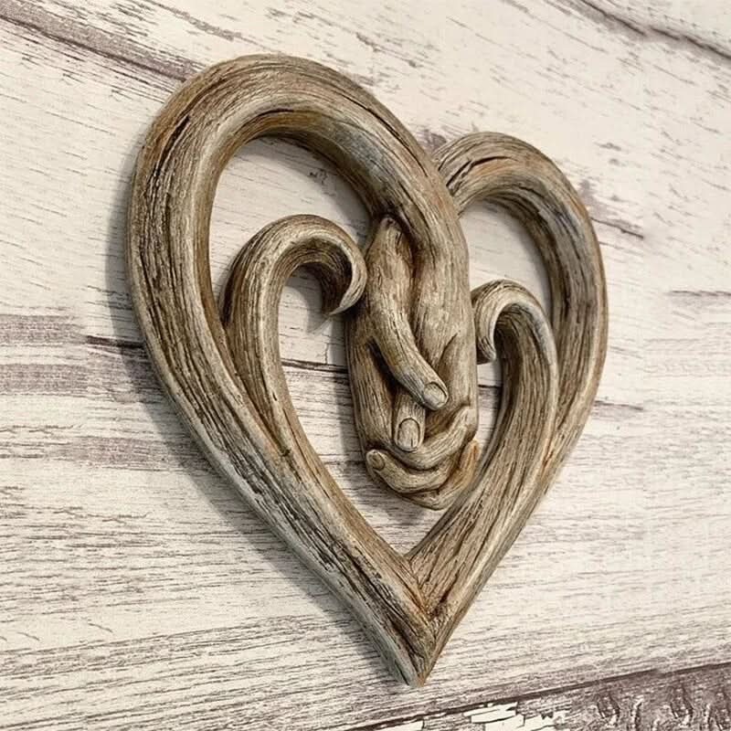 Rustic Wooden Heart-Shaped Wall Decoration