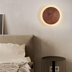 Scandinavian Wooden LED Wall Lamp with Energy-Efficient Indoor Lighting