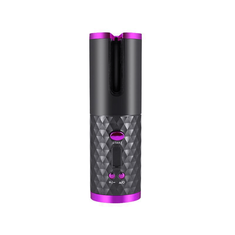 Cordless automatic rotating curling iron
