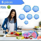 6-piece silicone bowl lid