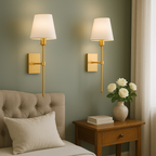 (2 Pieces) Wired Wall Lamp – Stylish Lamp Set for Lighting Above a Mirror or Bed