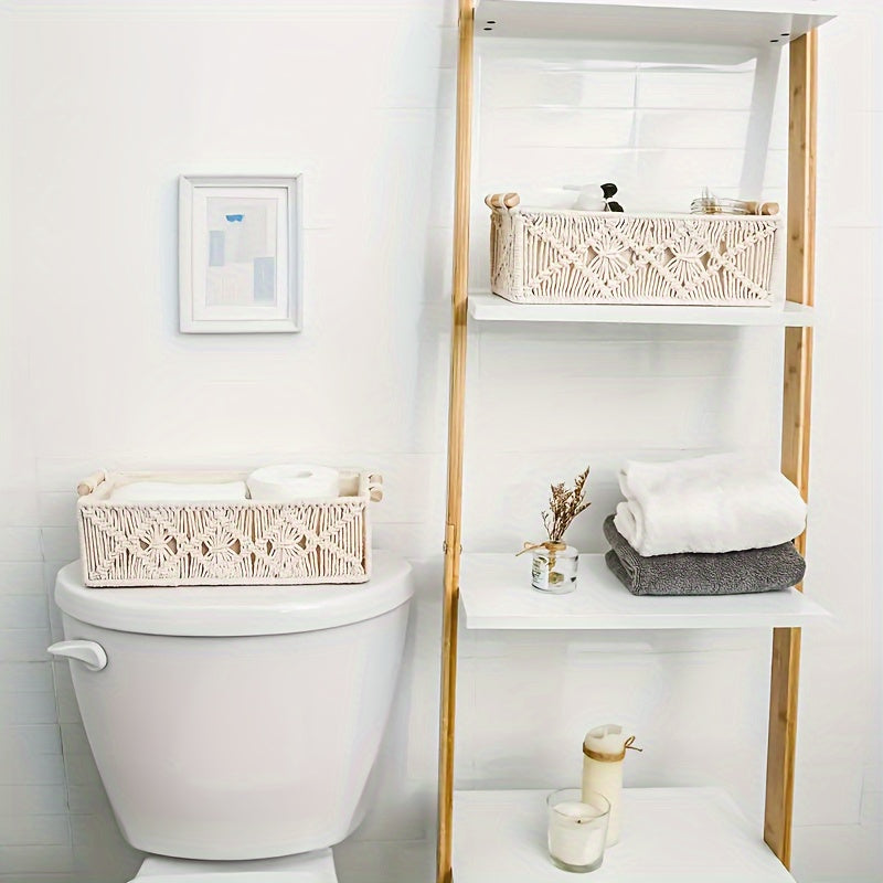 Boho Chic - Natural Cotton Storage Basket for Elegant Interior