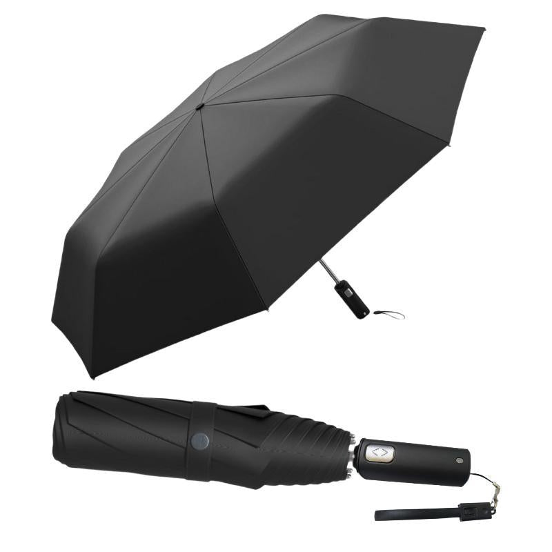 Windproof Folding Umbrella with Ring Buckle Handle