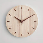 Minimalist aesthetic wall clock made of wood