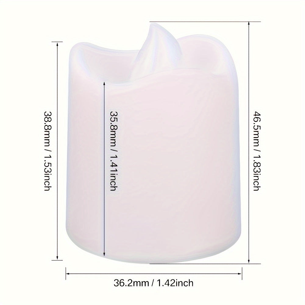24/50/100 Pack flameless LED candles – battery-operated flickering tealights, smokeless and romantic for weddings and engagements