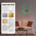 Luminous Frameless 3D Wall Clock