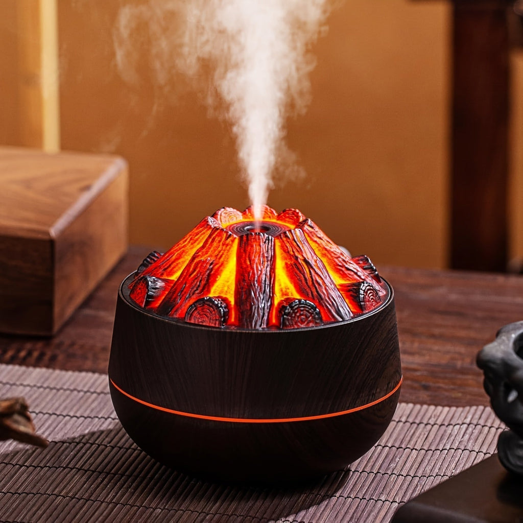 Fire Diffuser - Mini simulated charcoal fire air humidifier with realistic flame effect