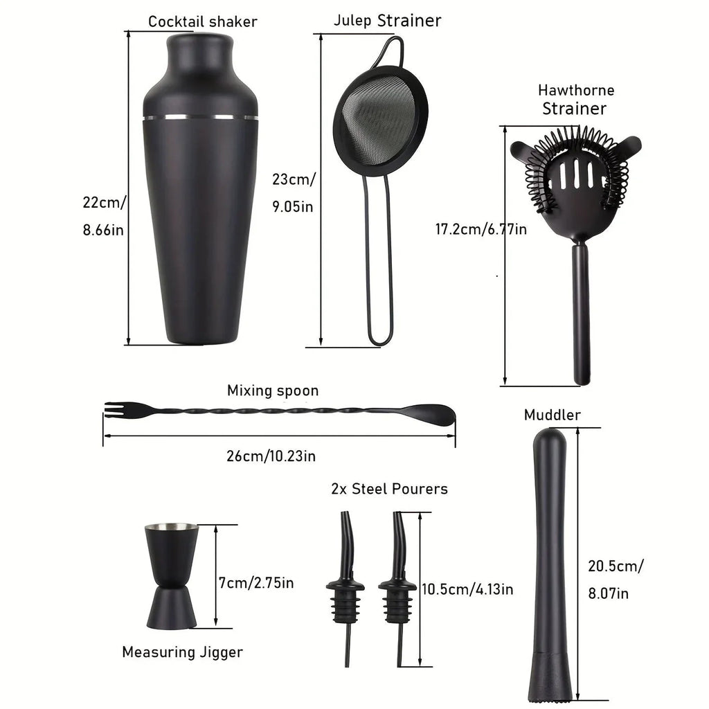 Professional Cocktail Set – Stainless Steel Bartender Set for Perfect Drinks
