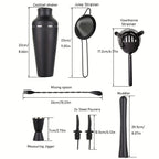 Professional Cocktail Set – Stainless Steel Bartender Set for Perfect Drinks