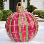 Inflatable Christmas Ball Outdoor Decoration 60cm – Weather Resistant PVC Christmas Decoration