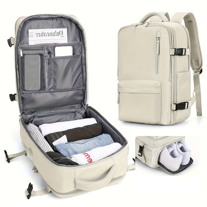 Backpack with Shoe Compartment and Multiple Pockets – Comfortable & Water Repellent