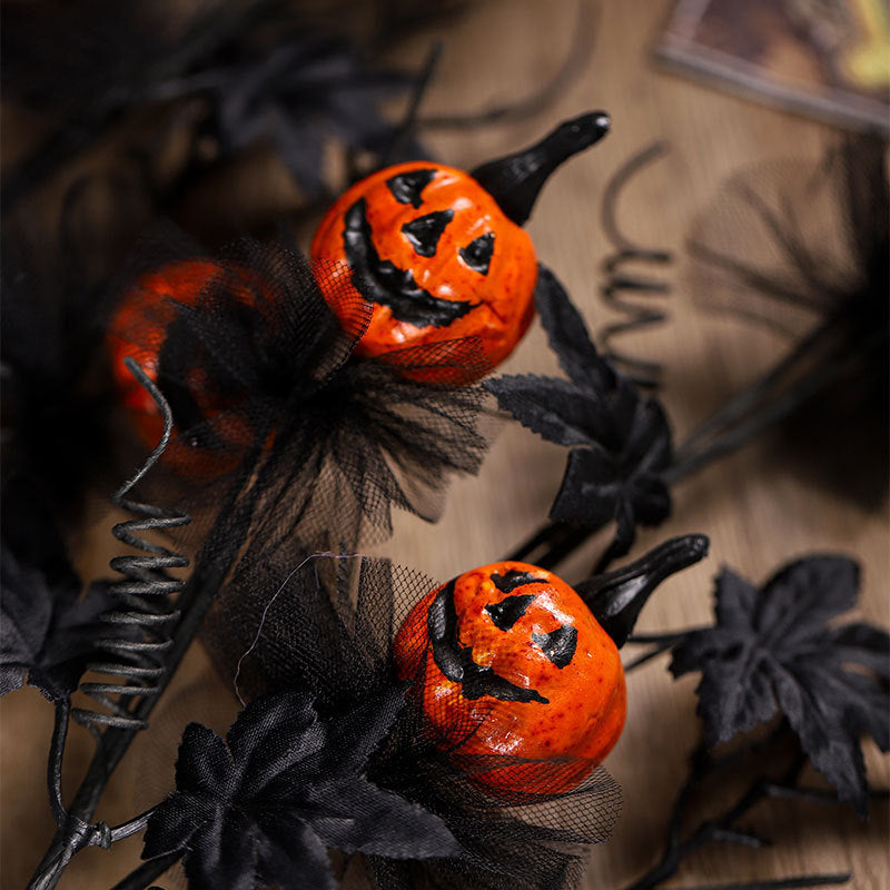 Halloween Decoration – Black Pumpkin Branch Ornament