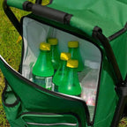 3-in-1 camouflage rucksack with folding chair & cooler compartment