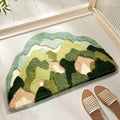 Modern Irregular Mountain Forest Flocked Carpet