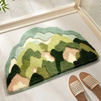 Modern Irregular Mountain Forest Flocked Carpet