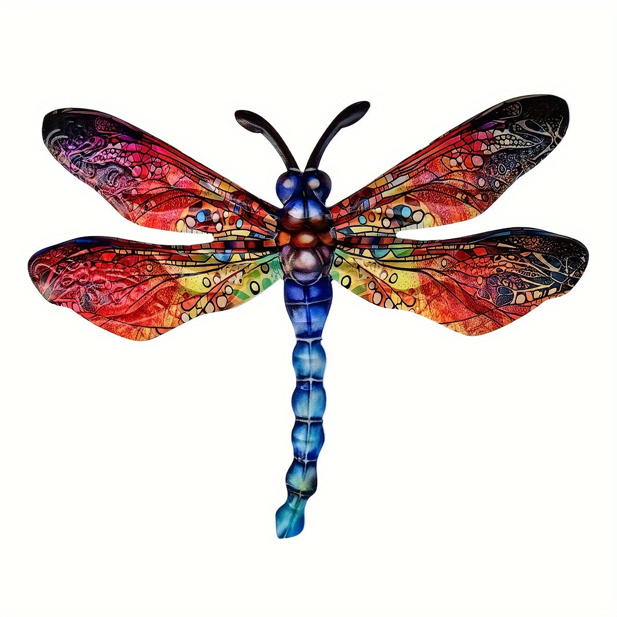 1/2 piece vibrant dragonfly wall art made of metal – artistic outdoor decoration for gardens, homes, and events – durable, versatile, and eye-catching – a perfect gift idea for any occasion