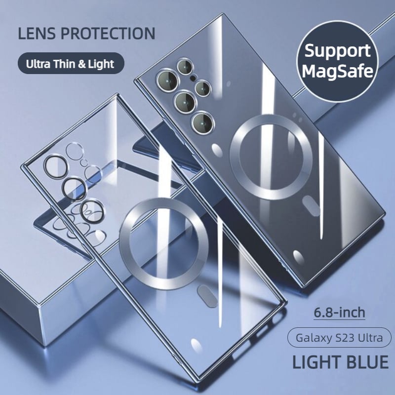 Transparent Luxury Coating Magnetic Cover for Samsung