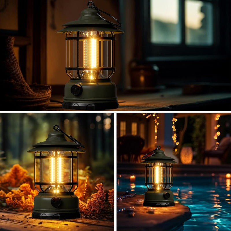 Rechargeable Retro LED Camping Lantern