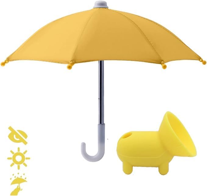 Phone umbrella suction cup stand for sun