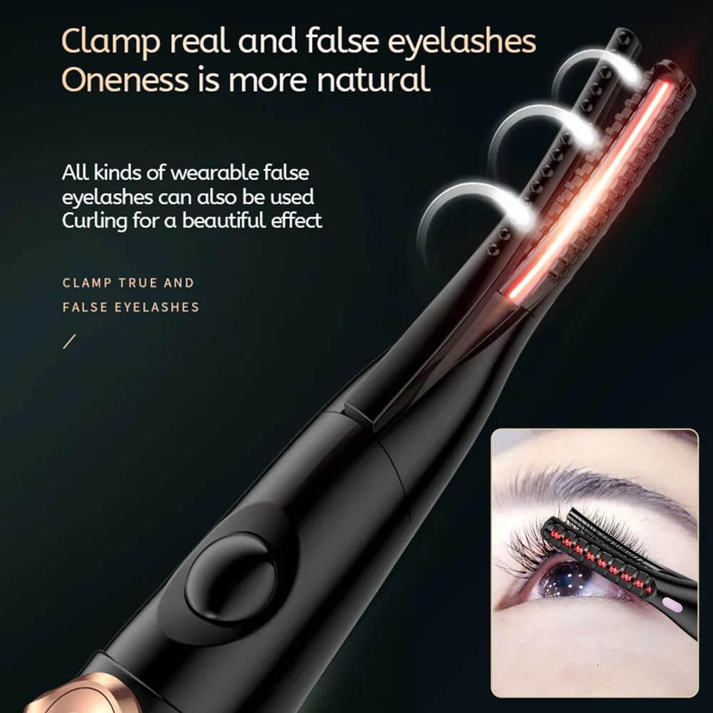 Rechargeable heated eyelash curler