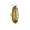 Nordic Light Luxury Style on Golden Feather Plate Retro Jewelry Plate Storage Plate Snack Plate Home Decor