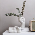 Artistic Hand Gesture Ceramic Tabletop Flower Vase