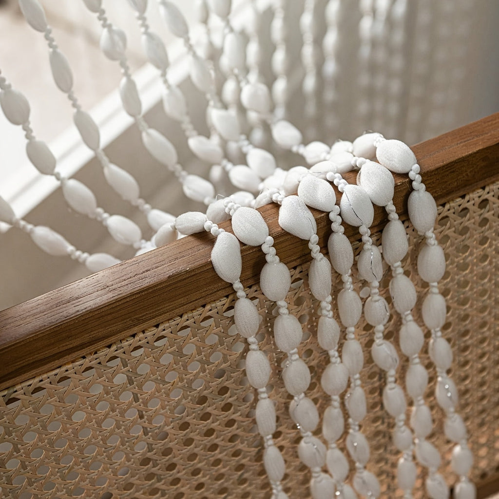 BohoDream Bed Canopy with Beads for Bedroom or Play Corner