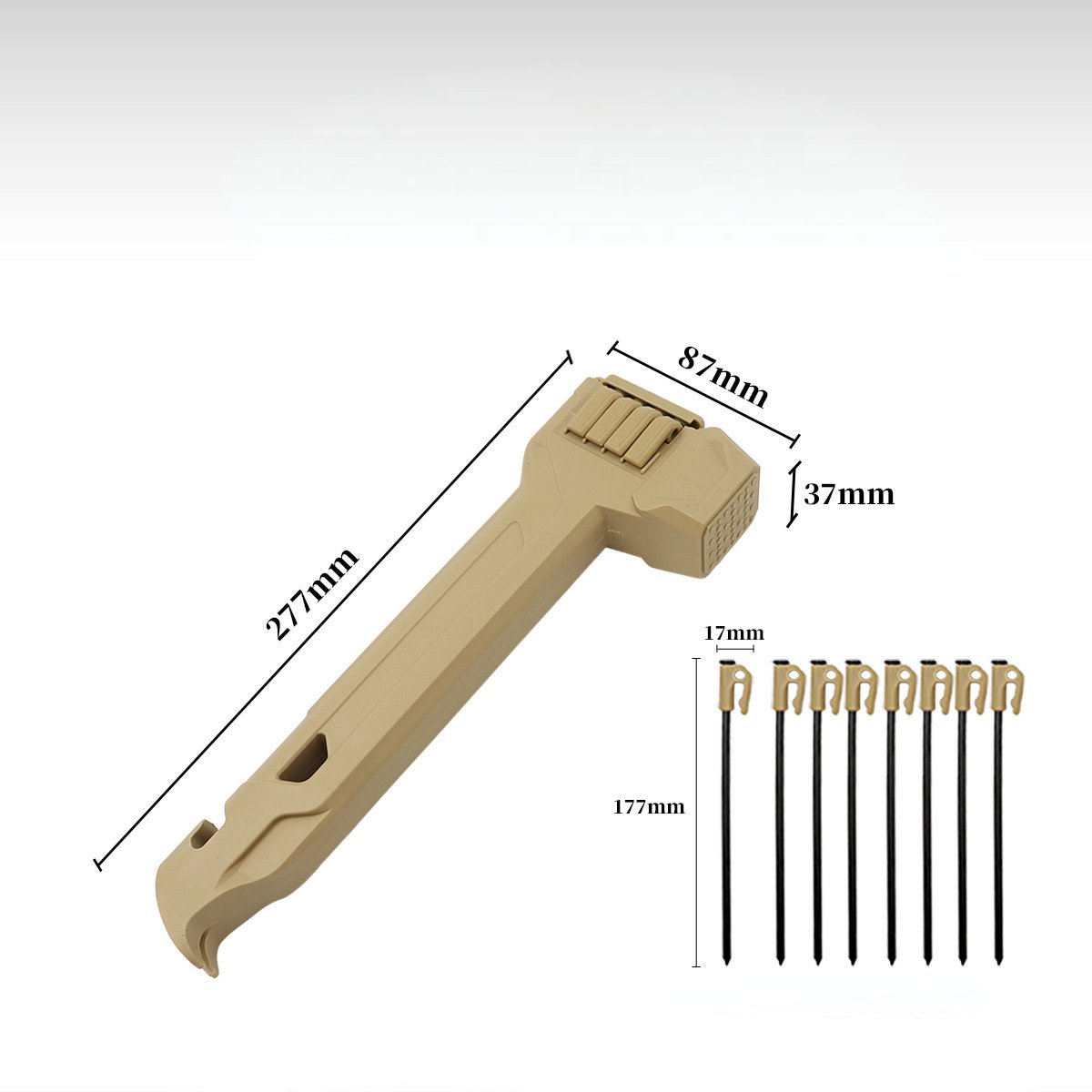 Multifunctional Camping Hammer & Tent Stake Puller