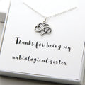 Love Bow Non-biological Sister Necklace Best Friend Necklace