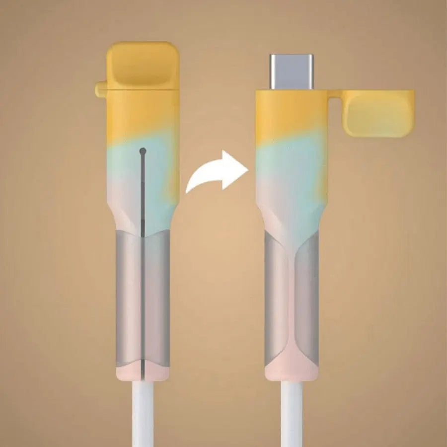 2-pack silicone charging cable pRedector with dust cap