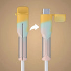 2-pack silicone charging cable pRedector with dust cap