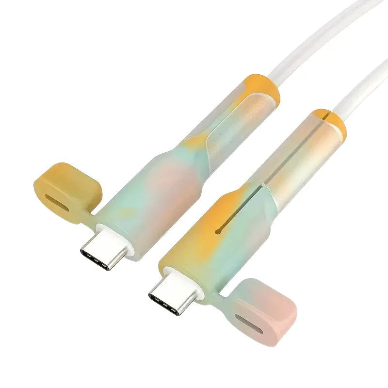2-pack silicone charging cable pRedector with dust cap