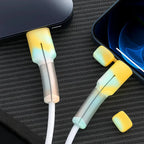 2-pack silicone charging cable pRedector with dust cap