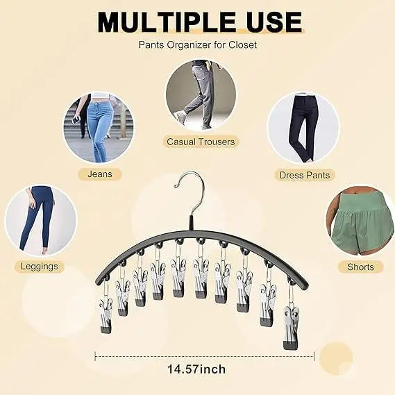 2-piece Set Leggings Organizer Hangers – with 20 Clips for space-saving storage!