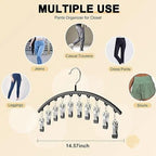 2-piece Set Leggings Organizer Hangers – with 20 Clips for space-saving storage!