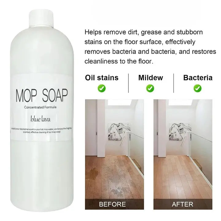 2-piece Set Mop Soap Cleaner – highly fragrant formula for fresh, effective floor cleaning!
